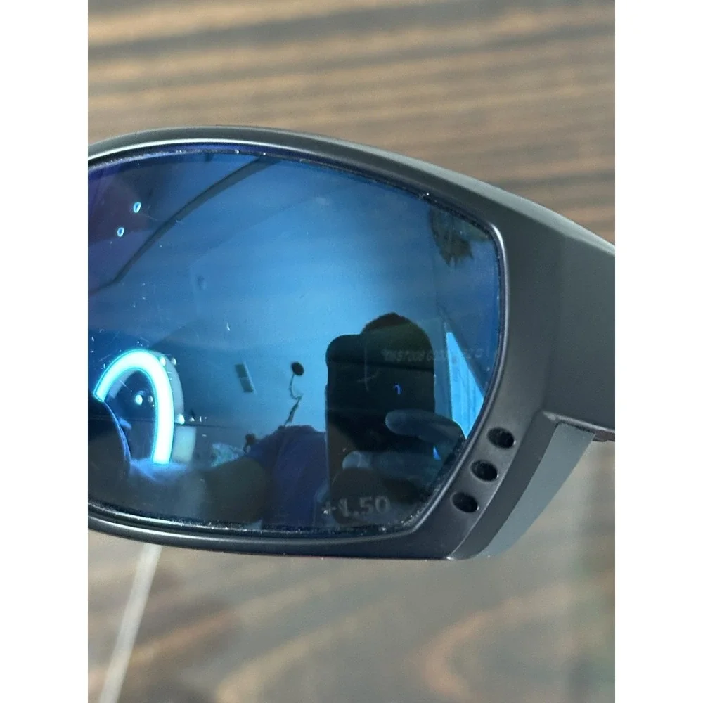 Costa Del Mar Tuna Alley Reader 1.5X Matte Black Frame Blue 580P Sunglasses